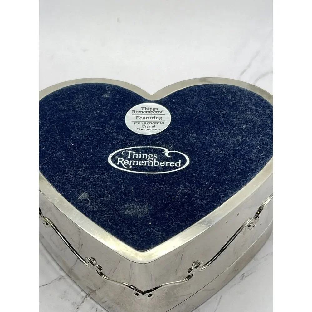 Things Remembered Regal Elegance Heart Keepsake/Jewelry Box w/Swarovski Crystals